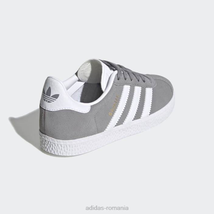 Adidas pantofi gazel gri copii gri/alb/auriu metalic 2JBN17764