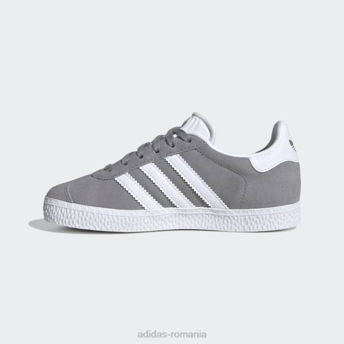 Adidas pantofi gazel gri copii gri/alb/auriu metalic 2JBN17764