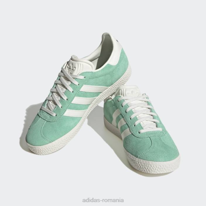 Adidas pantofi gazele verzi copii verde/alb/verde argintiu 2JBN11189