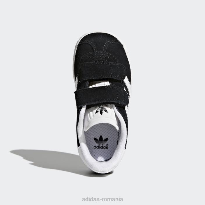 Adidas pantofi gazelle alb moda copii alb negru 2JBN3510