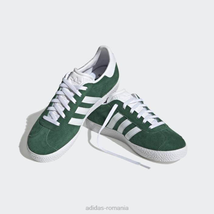 Adidas pantofi gazelle verde închis copii verde închis/alb 2JBN17598