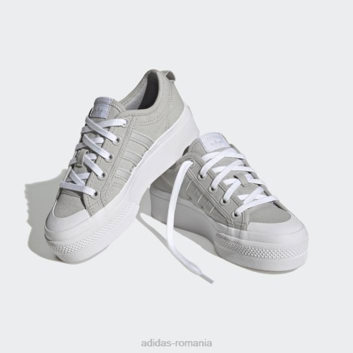 Adidas pantofi gri nizza platformă adidas copii gri/alb 2JBN17859