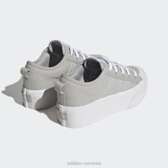 Adidas pantofi gri nizza platformă adidas copii gri/alb 2JBN17859