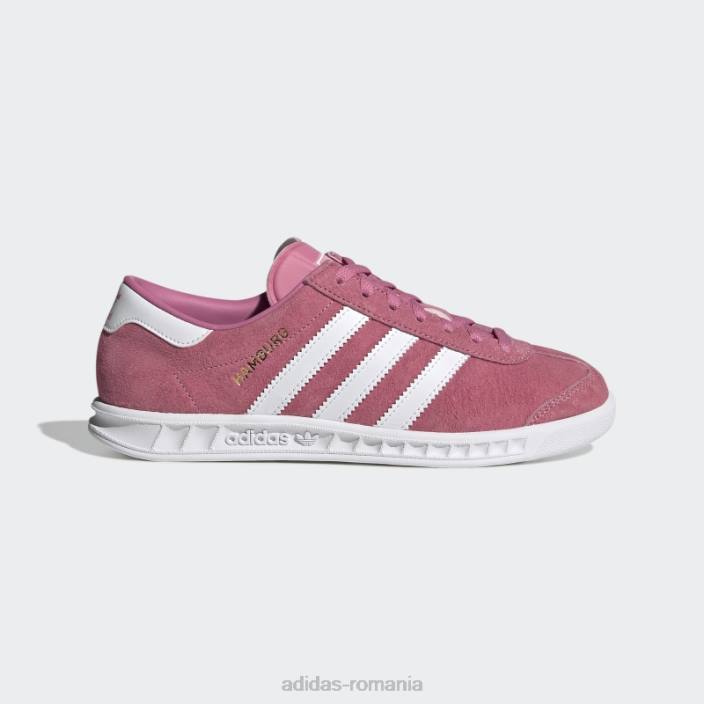 Adidas pantofi hamburg nuanță trandafir adidas copii ton trandafir/alb 2JBN18264