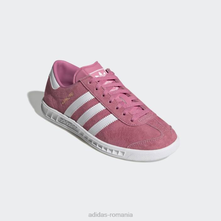 Adidas pantofi hamburg nuanță trandafir adidas copii ton trandafir/alb 2JBN18264