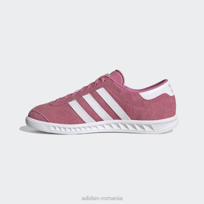 Adidas pantofi hamburg nuanță trandafir adidas copii ton trandafir/alb 2JBN18264