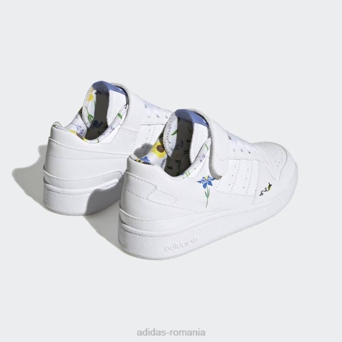 Adidas pantofi joase forum verzi copii alb/albastru/verde 2JBN11245