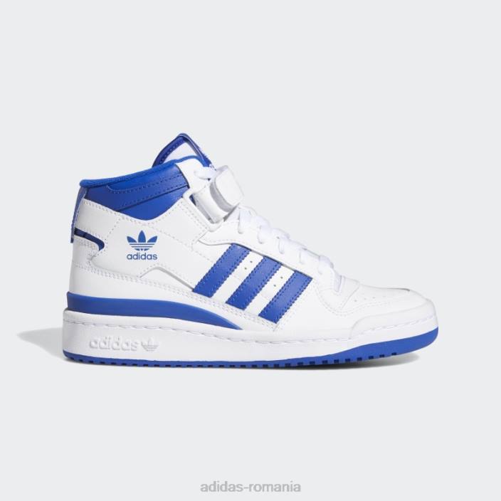 Adidas pantofi mijlocii forum fierbinți albastru regal copii alb/albastru regal 2JBN17750