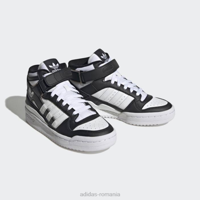 Adidas pantofi mijlocii forum negri eleganti copii alb negru 2JBN17854