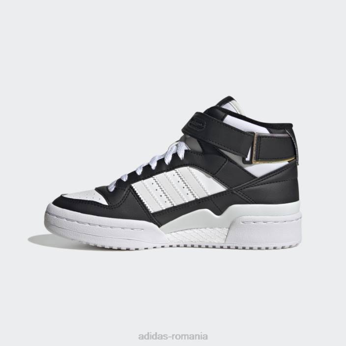 Adidas pantofi mijlocii forum negri eleganti copii alb negru 2JBN17854