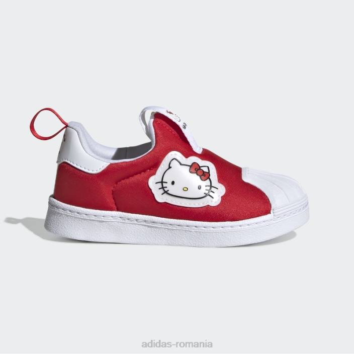 Adidas pantofi negri eleganti hello kitty superstar 360 copii roșu/alb/negru 2JBN11502