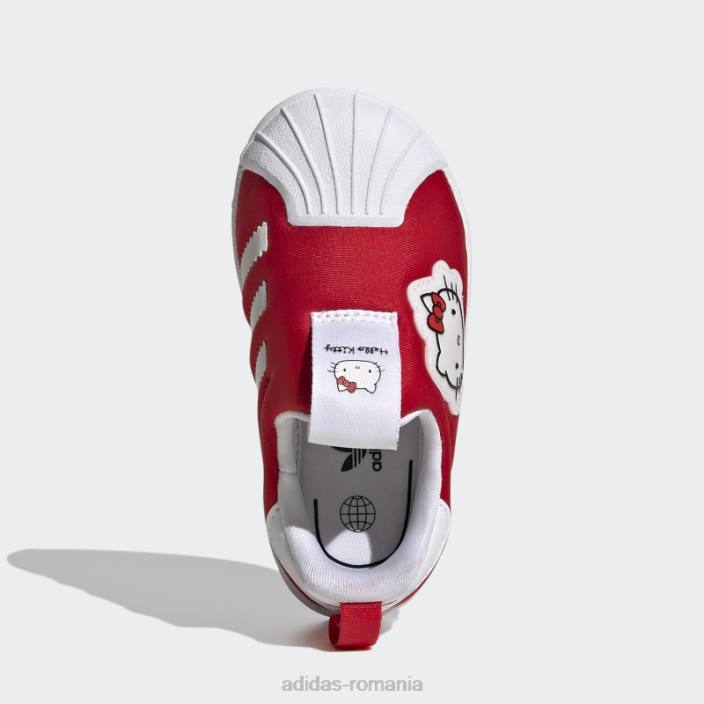 Adidas pantofi negri eleganti hello kitty superstar 360 copii roșu/alb/negru 2JBN11502