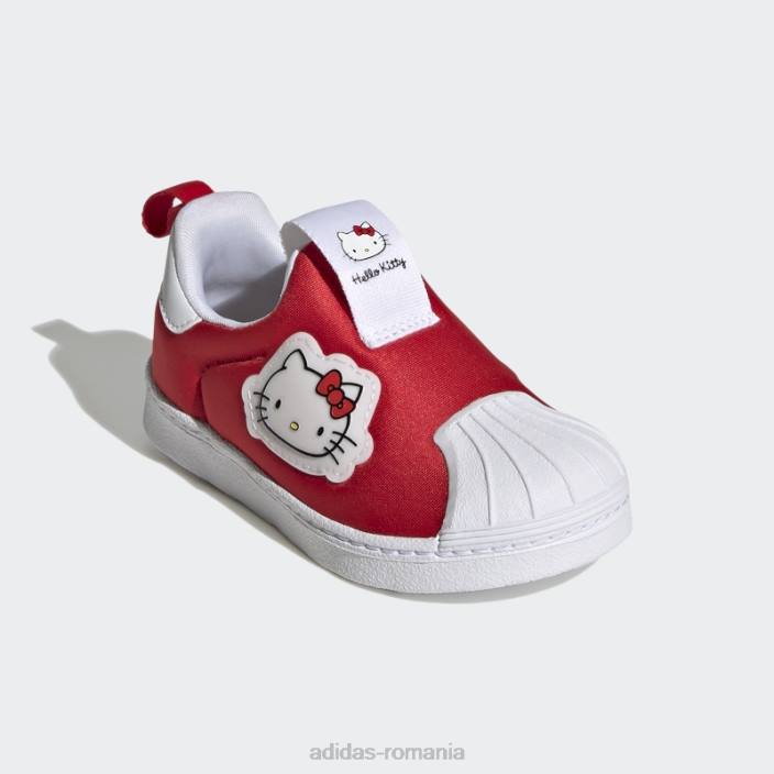 Adidas pantofi negri eleganti hello kitty superstar 360 copii roșu/alb/negru 2JBN11502