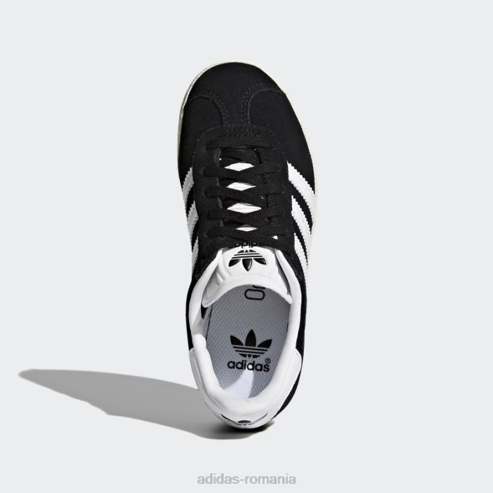 Adidas pantofi negri gazelle copii negru/alb/auriu metalic 2JBN17782