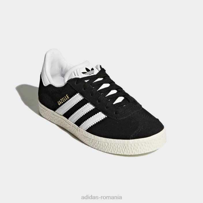 Adidas pantofi negri gazelle copii negru/alb/auriu metalic 2JBN17782