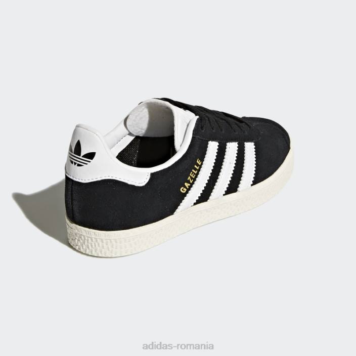 Adidas pantofi negri gazelle copii negru/alb/auriu metalic 2JBN17782