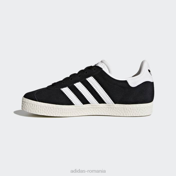 Adidas pantofi negri gazelle copii negru/alb/auriu metalic 2JBN17782