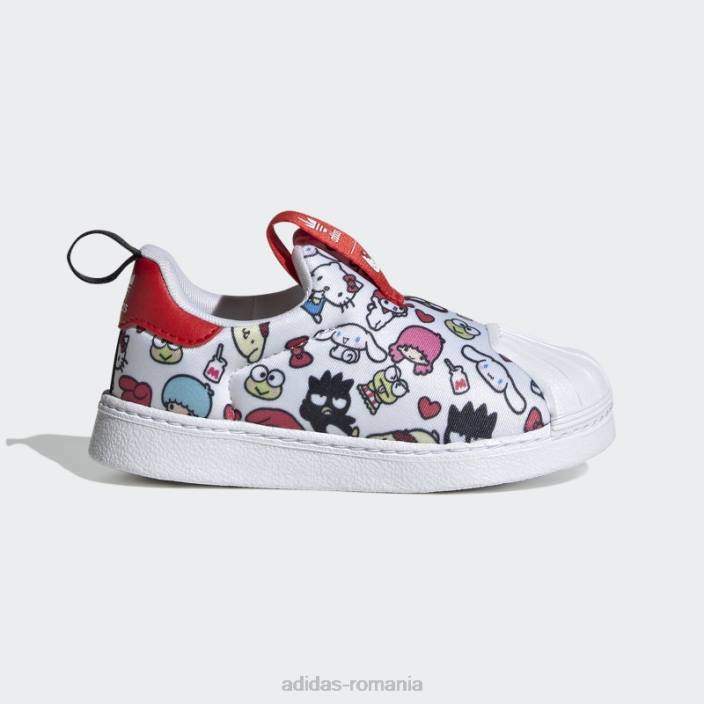 Adidas pantofi negri superstar 360 moda copii alb/rosu/negru 2JBN17798