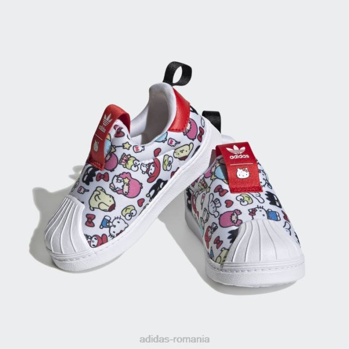 Adidas pantofi negri superstar 360 moda copii alb/rosu/negru 2JBN17798