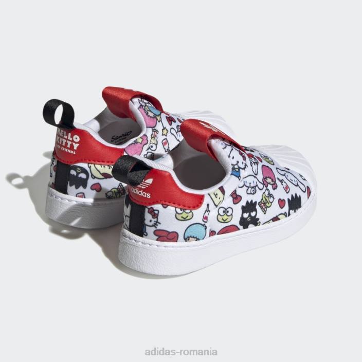 Adidas pantofi negri superstar 360 moda copii alb/rosu/negru 2JBN17798