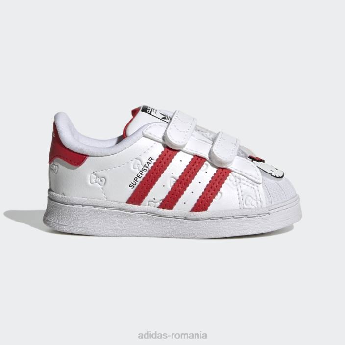 Adidas pantofi negri superstar moda copii alb/rosu/negru 2JBN11537
