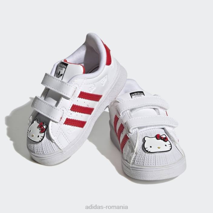 Adidas pantofi negri superstar moda copii alb/rosu/negru 2JBN11537