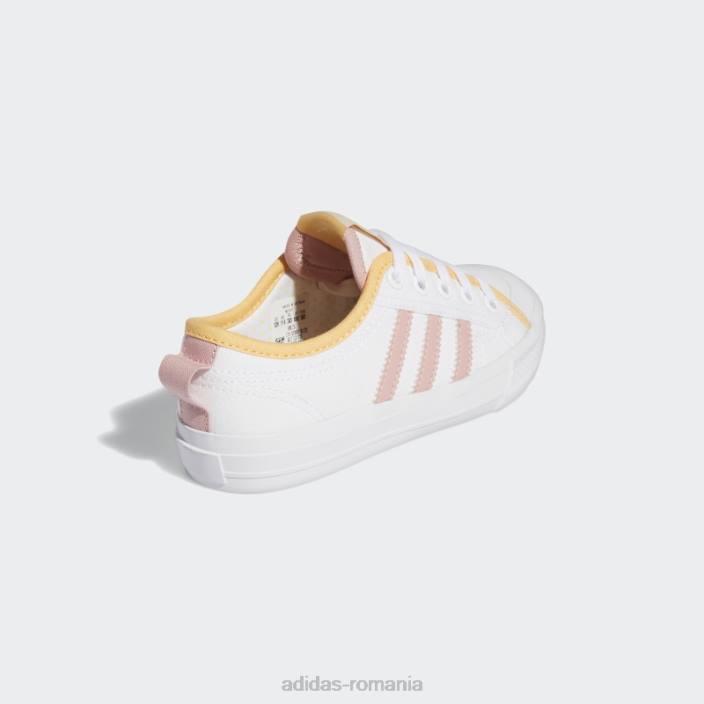 Adidas pantofi nizza chihlimbar fierbinte copii alb/mov/chihlimbar 2JBN18101