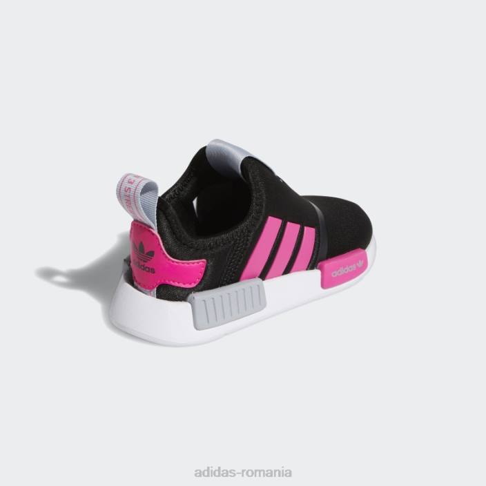 Adidas pantofi nmd 360 negru adidas copii negru/roz șoc/argintiu 2JBN18084