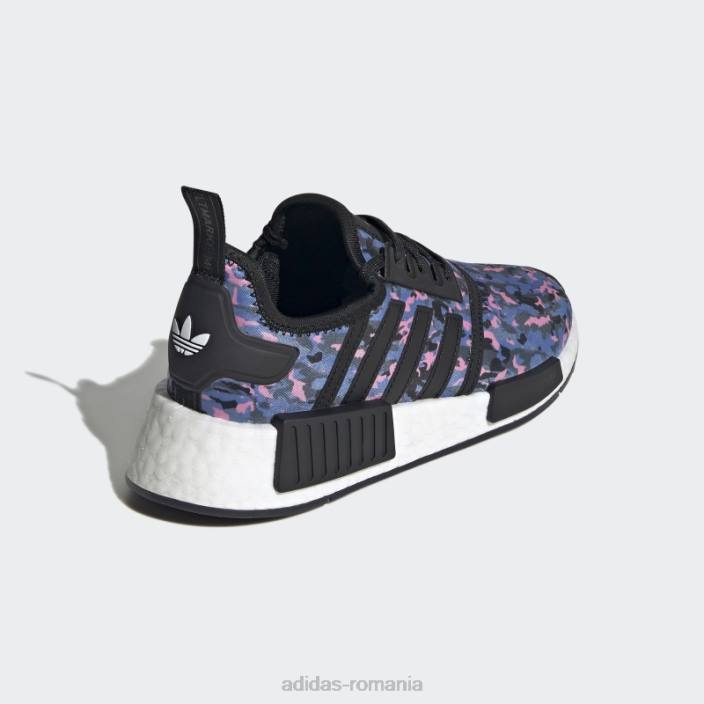 Adidas pantofi nmd-r1 alb fierbinte copii alb negru 2JBN11462
