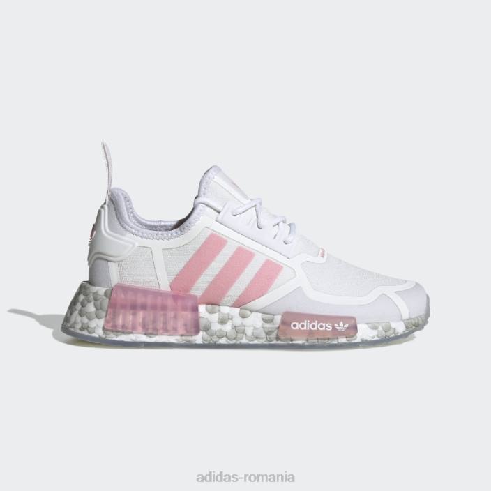 Adidas pantofi nmd-r1 roz deschis copii alb/roz deschis 2JBN11464