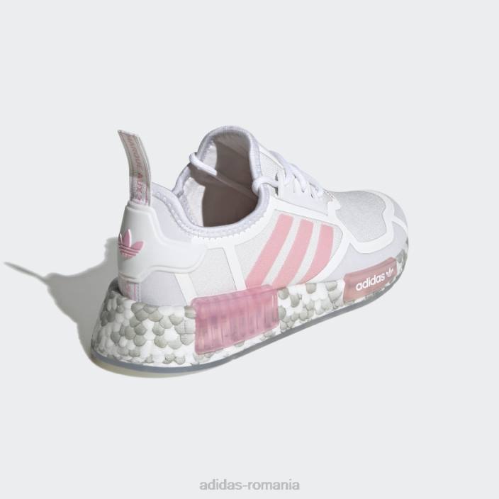 Adidas pantofi nmd-r1 roz deschis copii alb/roz deschis 2JBN11464