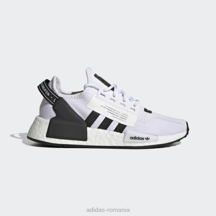 Adidas pantofi nmd-r1 v2 negri copii alb negru 2JBN11179