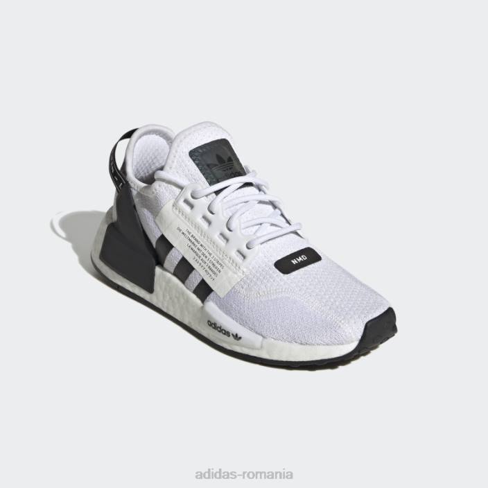 Adidas pantofi nmd-r1 v2 negri copii alb negru 2JBN11179