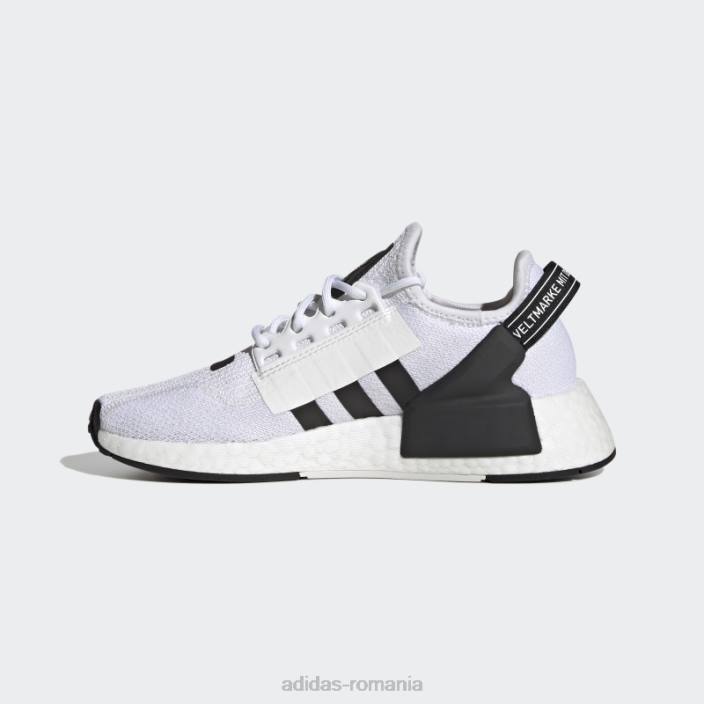 Adidas pantofi nmd-r1 v2 negri copii alb negru 2JBN11179