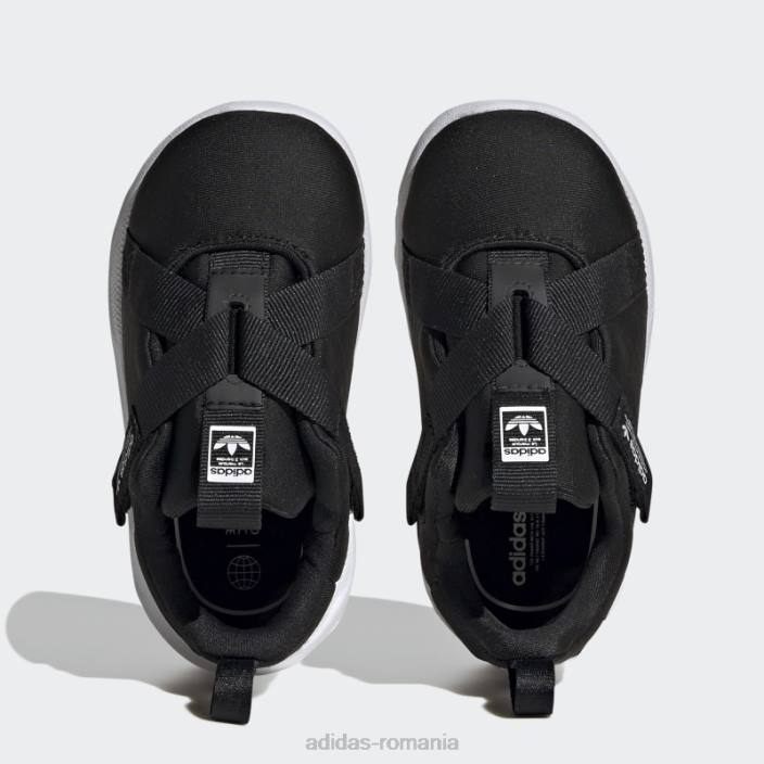 Adidas pantofi originali flex 2.0 negri copii alb negru 2JBN17941