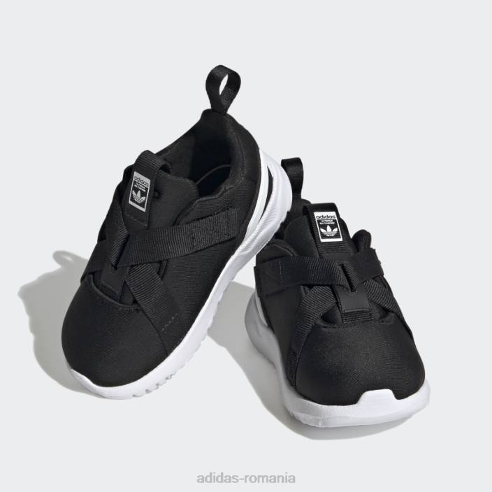 Adidas pantofi originali flex 2.0 negri copii alb negru 2JBN17941