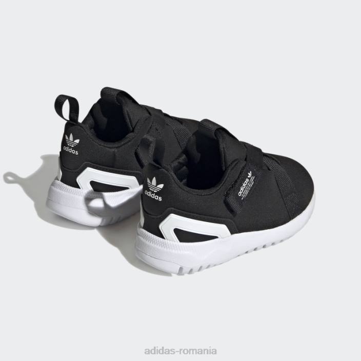 Adidas pantofi originali flex 2.0 negri copii alb negru 2JBN17941