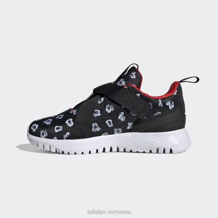 Adidas pantofi originali flex 2.0 negri copii negru/alb/rosu 2JBN18254
