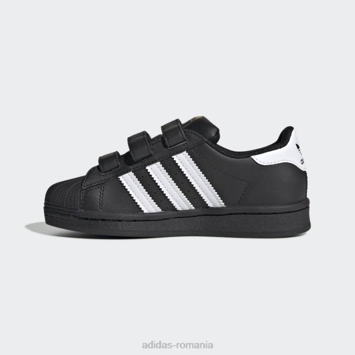 Adidas pantofi originali superstar alb elegant copii alb negru 2JBN17744