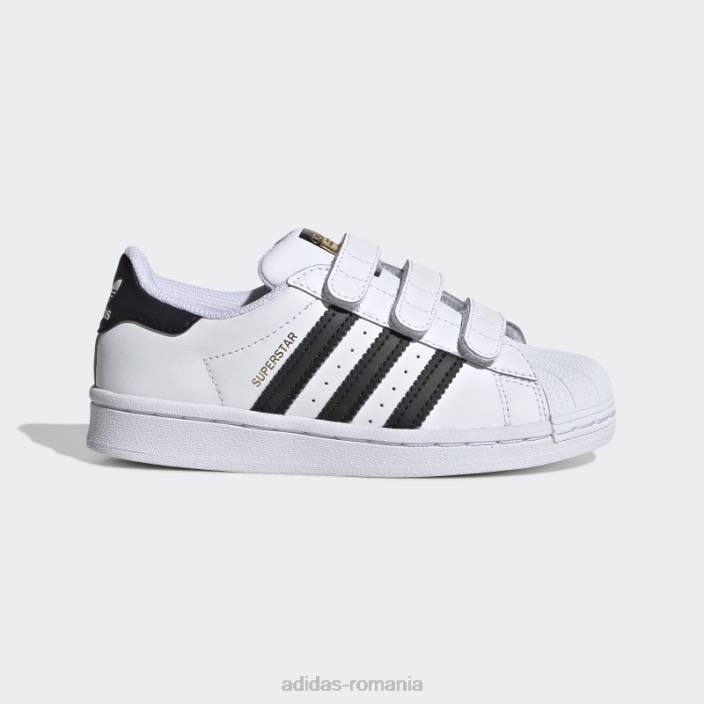 Adidas pantofi originali superstar negru fierbinte copii alb negru 2JBN17737