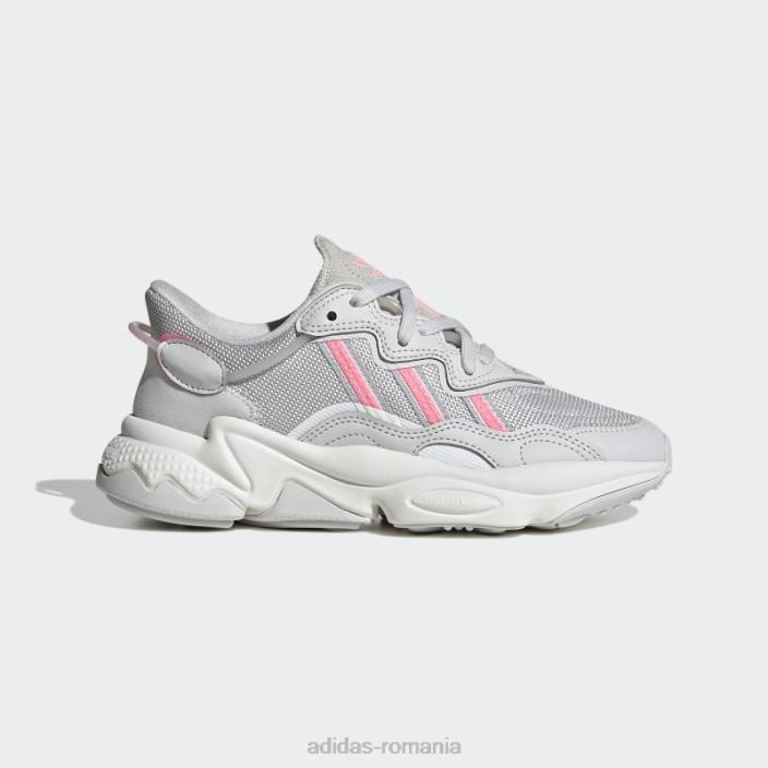 Adidas pantofi ozweego roz fascicul copii gri/alb/roz fascicul 2JBN18103