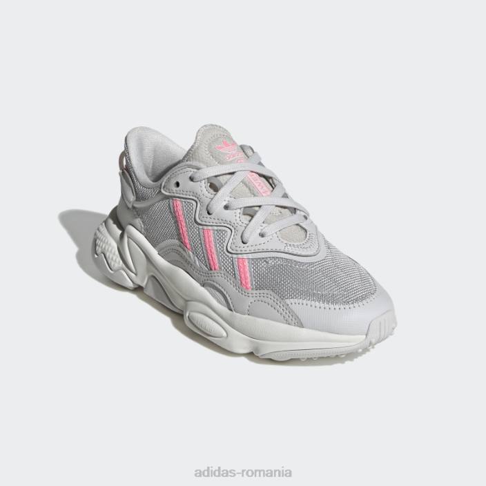 Adidas pantofi ozweego roz fascicul copii gri/alb/roz fascicul 2JBN18103