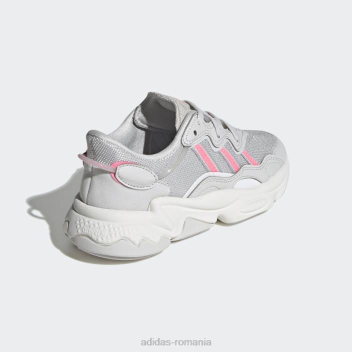 Adidas pantofi ozweego roz fascicul copii gri/alb/roz fascicul 2JBN18103