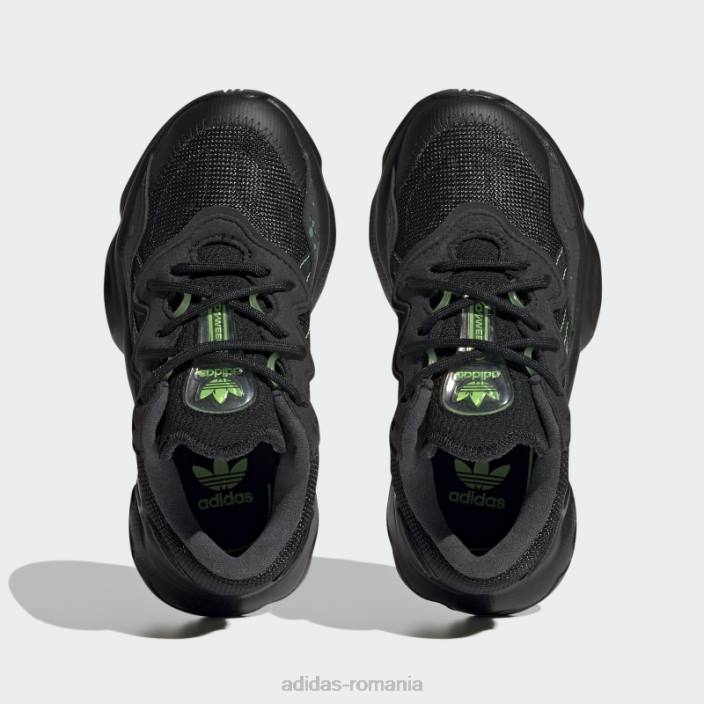 Adidas pantofi ozweego verde elegant copii negru/verde 2JBN18227
