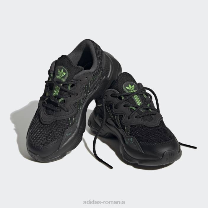 Adidas pantofi ozweego verde elegant copii negru/verde 2JBN18227
