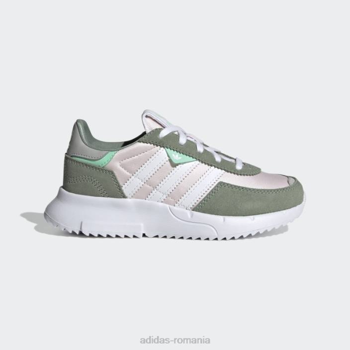 Adidas pantofi retropy f2 eleganti, verde argintiu copii roz/alb/verde argintiu 2JBN18251