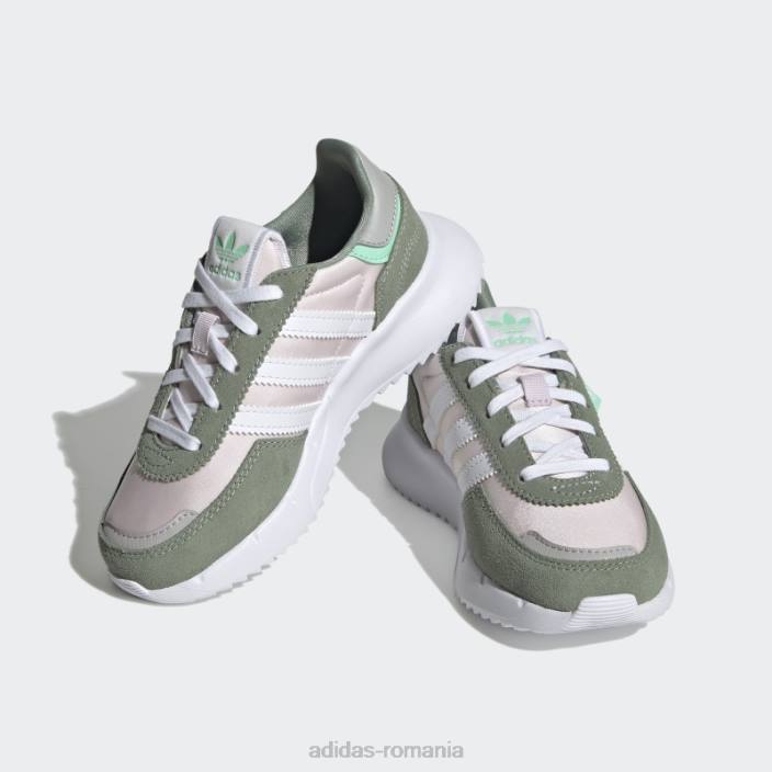 Adidas pantofi retropy f2 eleganti, verde argintiu copii roz/alb/verde argintiu 2JBN18251