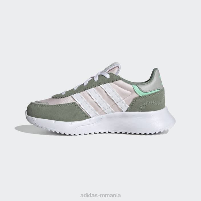 Adidas pantofi retropy f2 eleganti, verde argintiu copii roz/alb/verde argintiu 2JBN18251