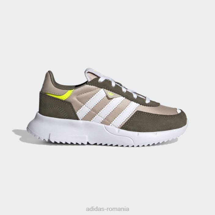 Adidas pantofi retropy f2 taupe adidas copii taupe/alb/măsliniu 2JBN18246