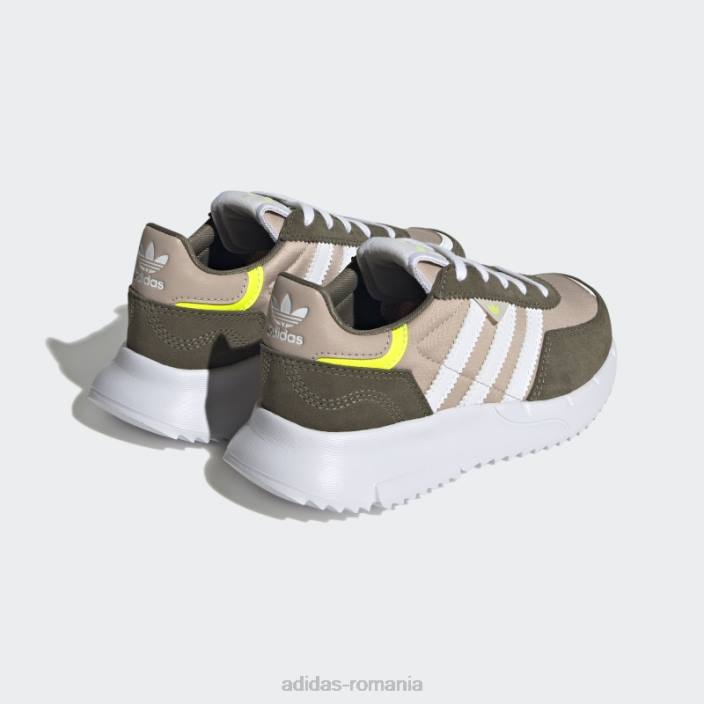 Adidas pantofi retropy f2 taupe adidas copii taupe/alb/măsliniu 2JBN18246